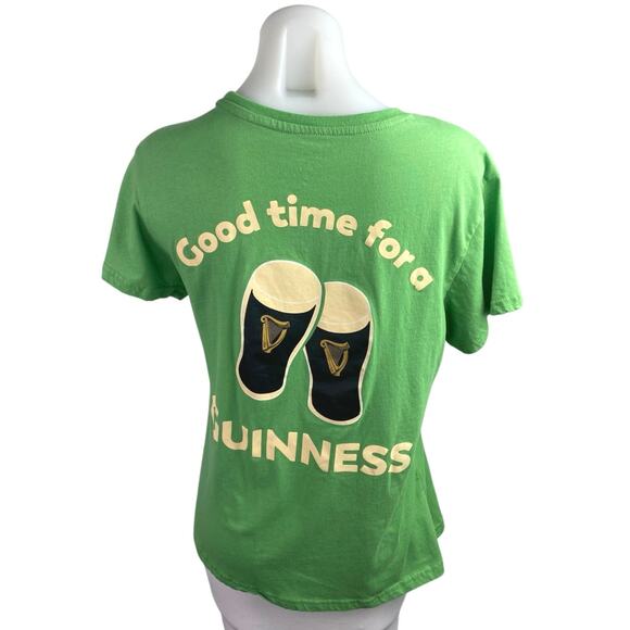 Guinness Green Good Time For A Guinness Short Sleeve Graphic Tee T-Shirt Top M - Picture 2 of 5